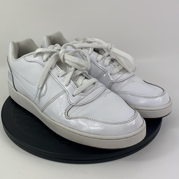 Nike Ebernon Low Triple White Leather Athletic Shoes BV1167-100 Men’s Size 10.5 - Picture 3 of 12